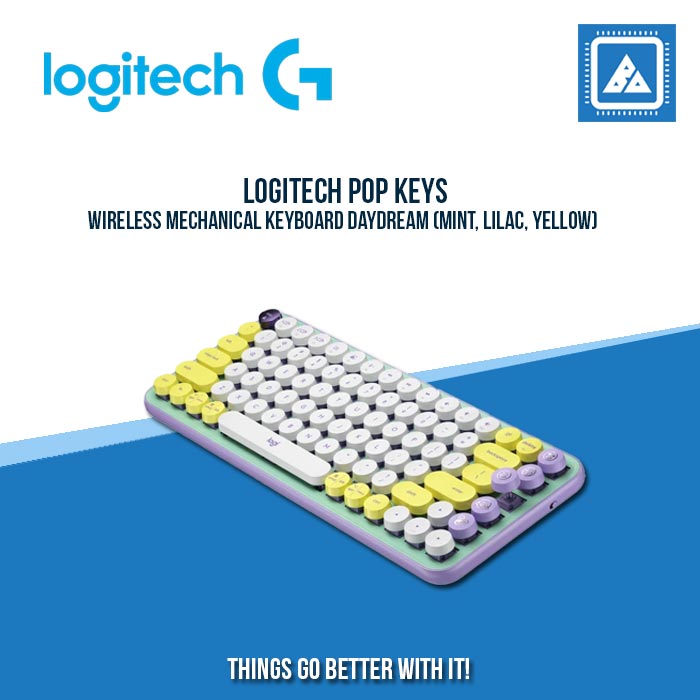 LOGITECH POP KEYS WIRELESS MECHANICAL KEYBOARD DAYDREAM (MINT, LILAC, YELLOW) LOGITECH POP KEYS WIRELESS MECHANICAL KEYBOARD DAYDREAM (MINT, LILAC, YELLOW)